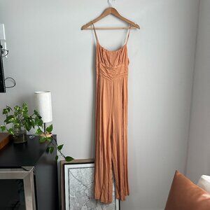*NWOT* Petal & Pup Sleeveless Glyph Jumpsuit in Tan, Size S
